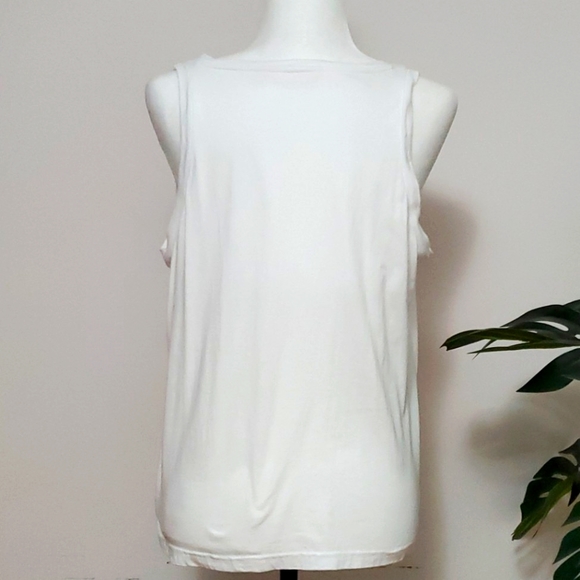 La Vie En Rose White Tank Top Sequins - Picture 3 of 11